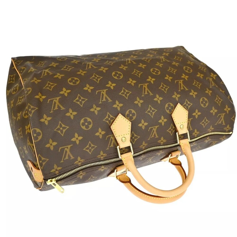 LOUIS VUITTON Speedy 40 Travel Hand Bag Monogram Leather Brown - Picture 12 of 16